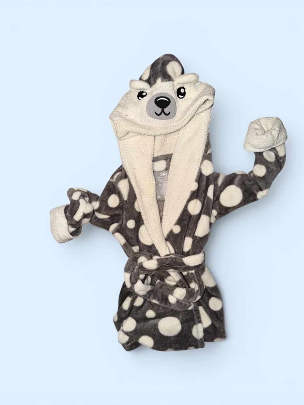 JUSTICE| Follow Your dreams Toddler Girls Polka Dot hooded Bath Robe .SZ POP 6-7